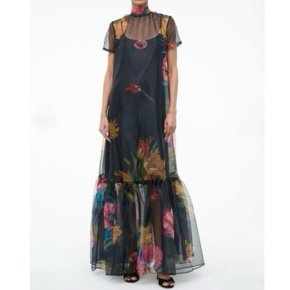 STAUD Dresses & Skirts - Staud CALLUNA DRESS FIRST BLOOM NIGHT maxi dress Small